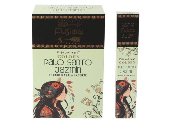 Kadzidła Golden Fusion – Palo Santo i Jaśmin 12×15 g